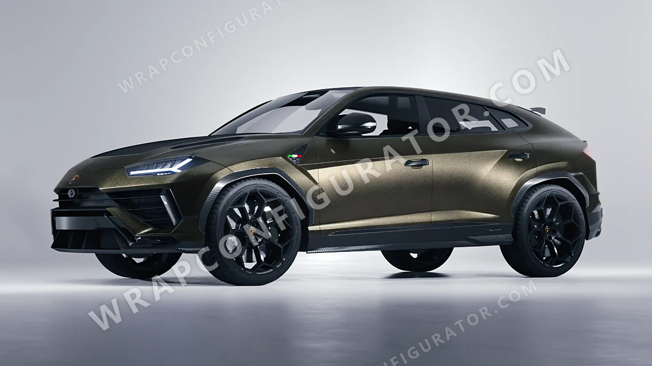 Orange Lamborghini Urus Performante 2024 wrapped in KPMF Matt Nero Flare K75556