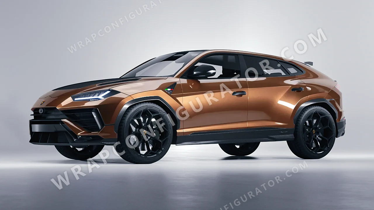 Orange Lamborghini Urus Performante 2024 wrapped in ORACAL Bronze Antique 970RA-921G