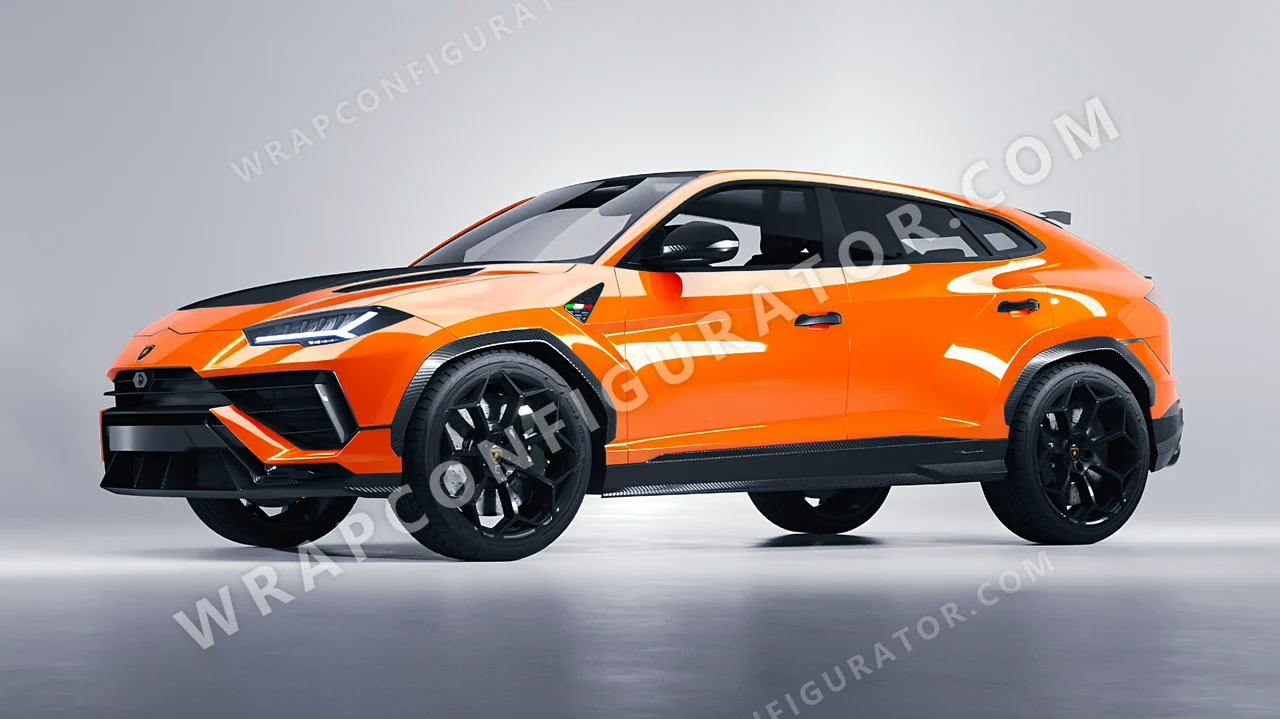 Orange Lamborghini Urus Performante 2024 wrapped in ORACAL Municipal Orange 970RA-351G