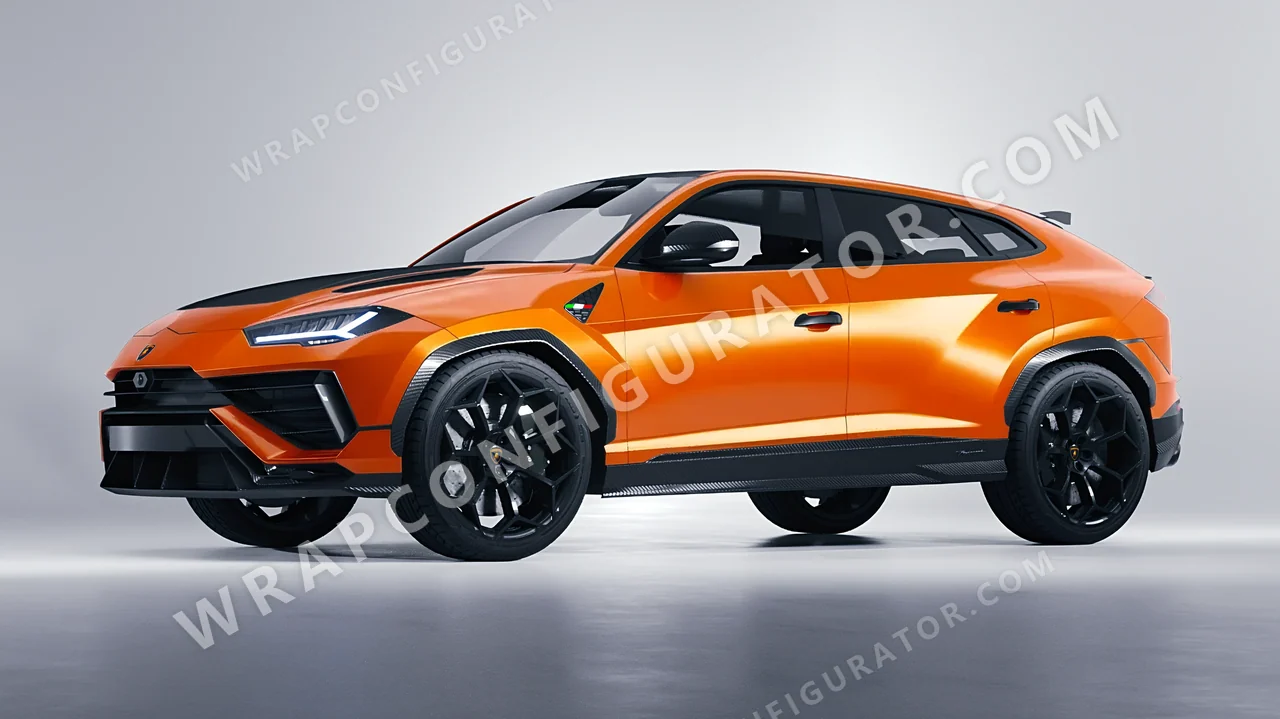 Orange Lamborghini Urus Performante 2024 wrapped in ORACAL Tangerine Dream 970RA-959G