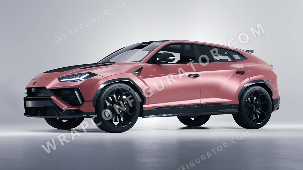 Pink Lamborghini Urus Performante 2024 wrapped in 3M Velvet Rose S23
