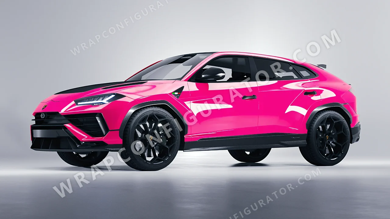 Pink Lamborghini Urus Performante 2024 wrapped in Inozetek Dynamic PPF Hot Pink DPPF941