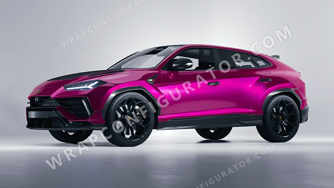 Pink Lamborghini Urus Performante 2024 wrapped in KPMF Cosmos Pink K75410