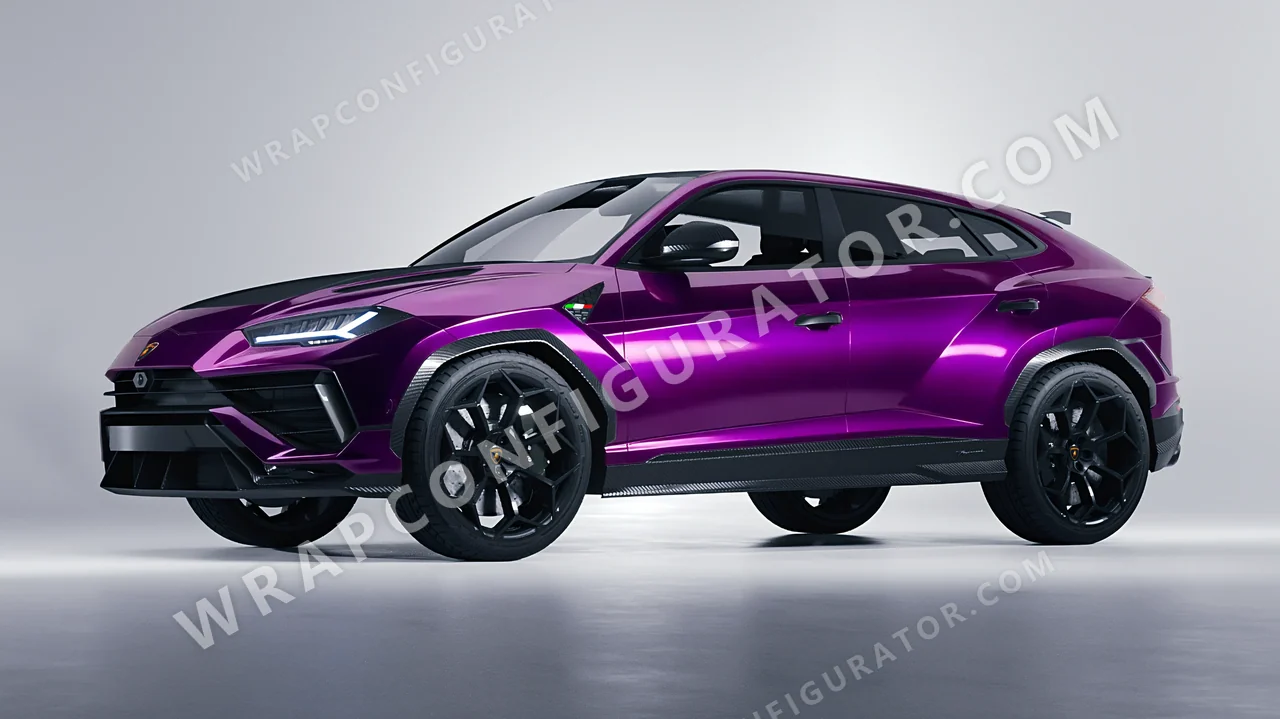 Purple Lamborghini Urus Performante 2024 wrapped in Avery Dennison Gloss Fun Purple SW900-568-S