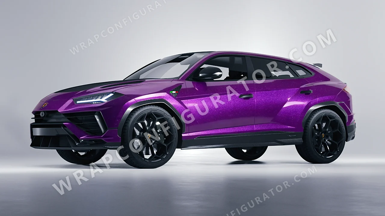Purple Lamborghini Urus Performante 2024 wrapped in Avery Dennison Popstar Concert Purple SW900-521-M