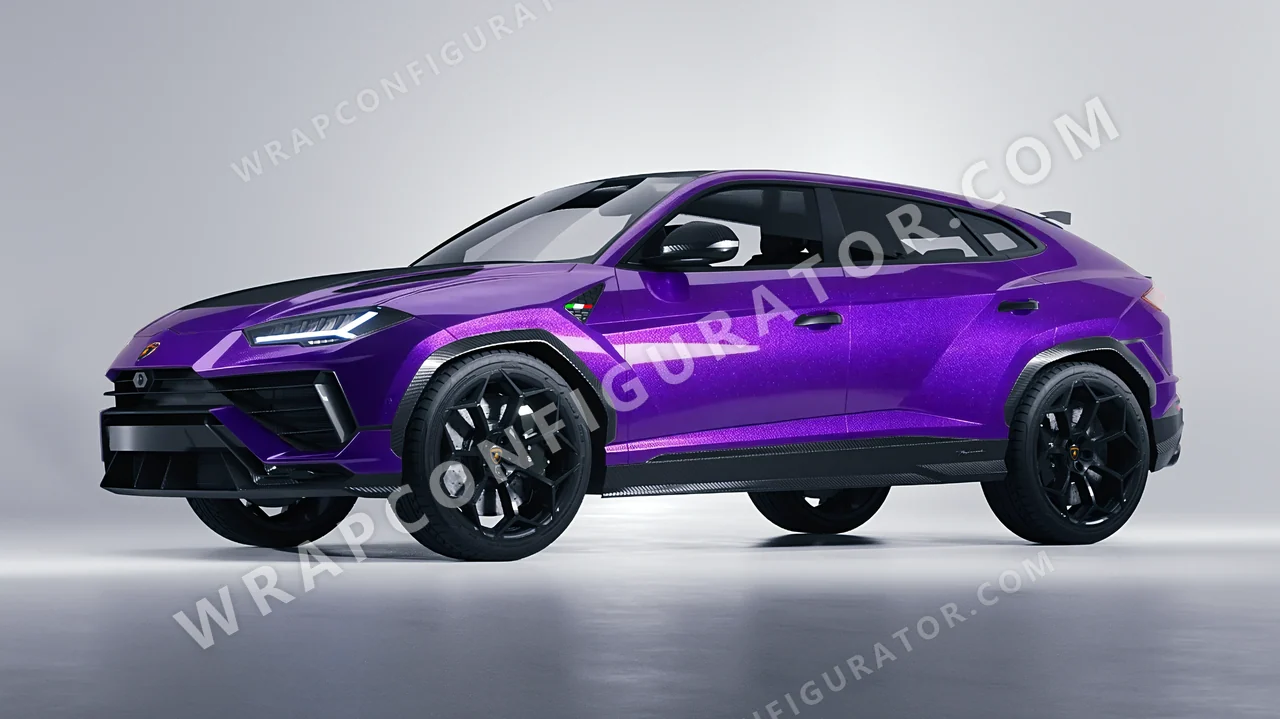 Purple Lamborghini Urus Performante 2024 wrapped in Avery Dennison Vibrant Violet SW900-522-M