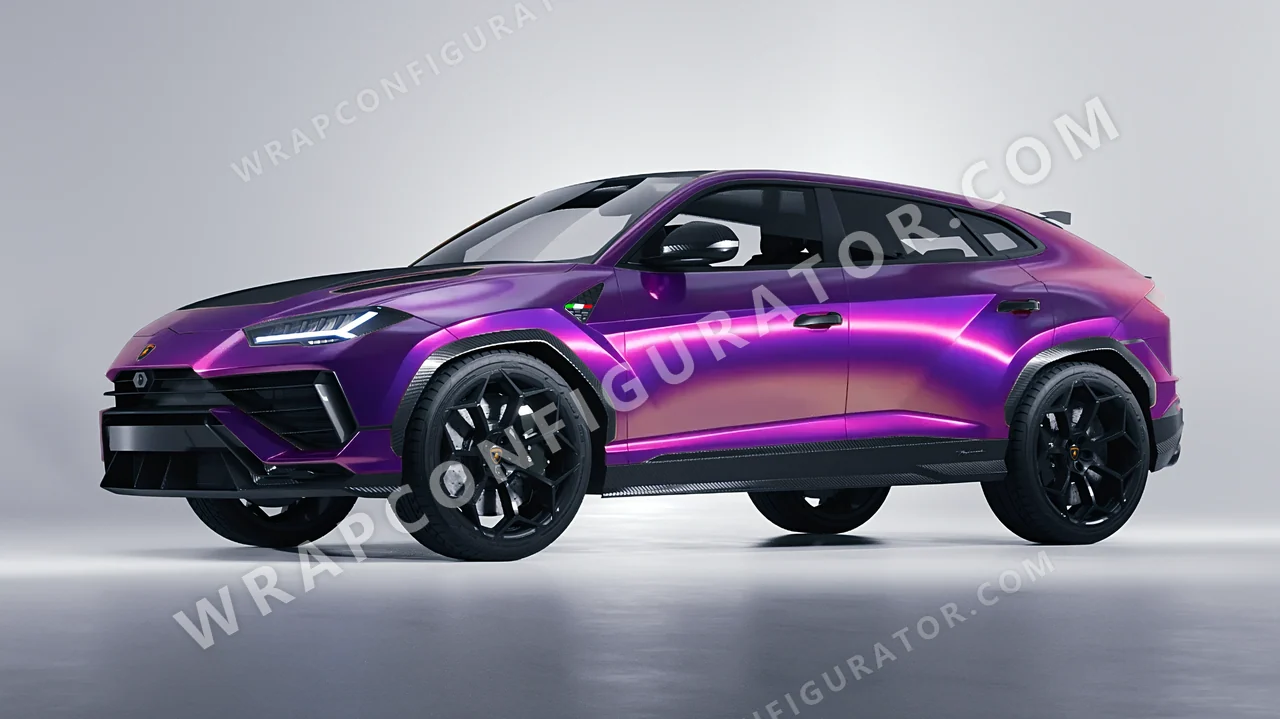Purple Lamborghini Urus Performante 2024 wrapped in Colourshield PPF by HyperPro Afterglow Purple GB03-P