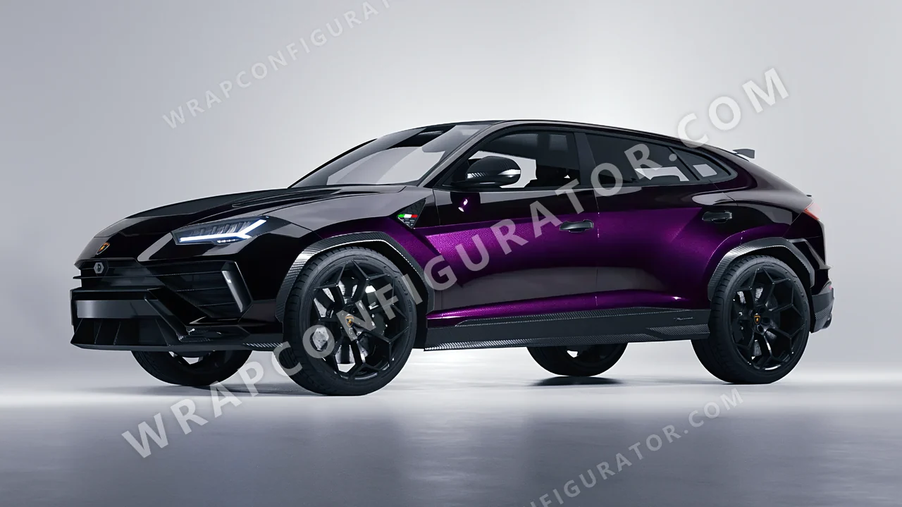 Purple Lamborghini Urus Performante 2024 wrapped in Colourshield PPF by HyperPro Black Eggplant HGM37-P