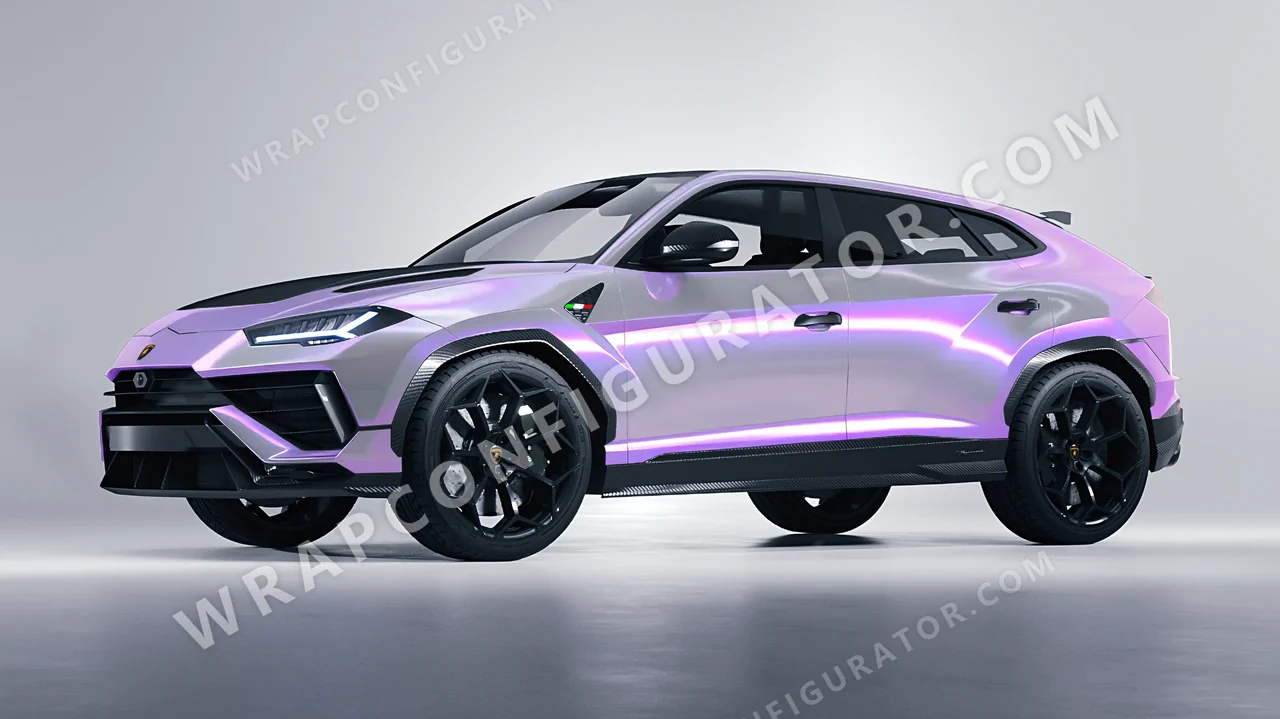 Purple Lamborghini Urus Performante 2024 wrapped in Colourshield PPF by HyperPro Gray Purple CGM07-P