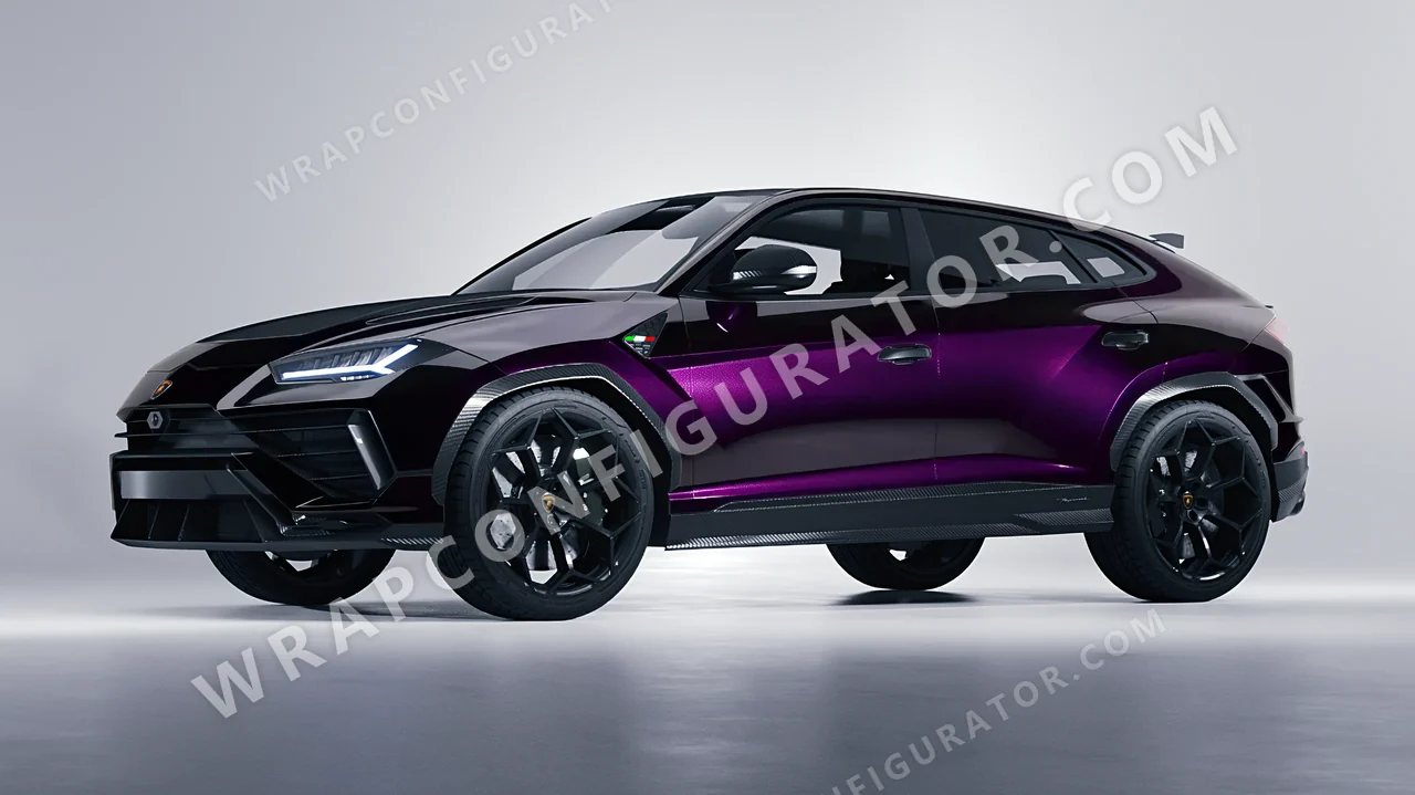 Purple Lamborghini Urus Performante 2024 wrapped in Colourshield PPF by HyperPro Midnight Purple GAF47-P