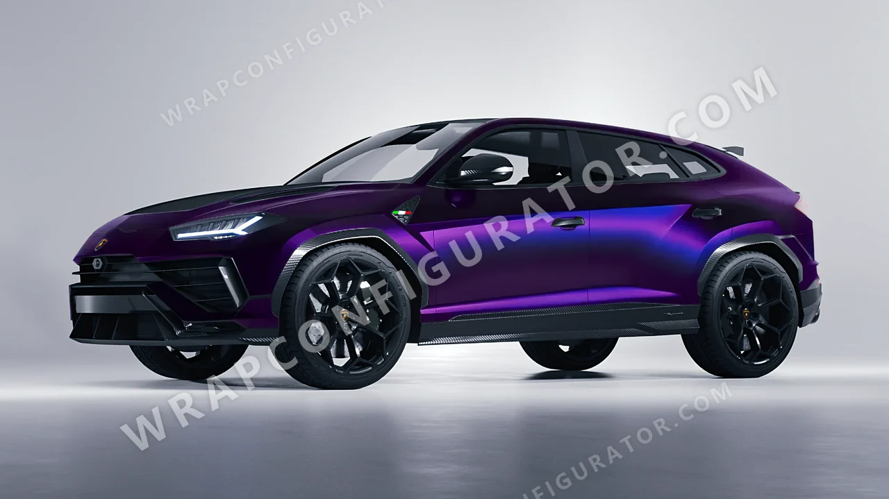 Purple Lamborghini Urus Performante 2024 wrapped in Colourshield PPF by HyperPro Midnight Purple MSF52-P