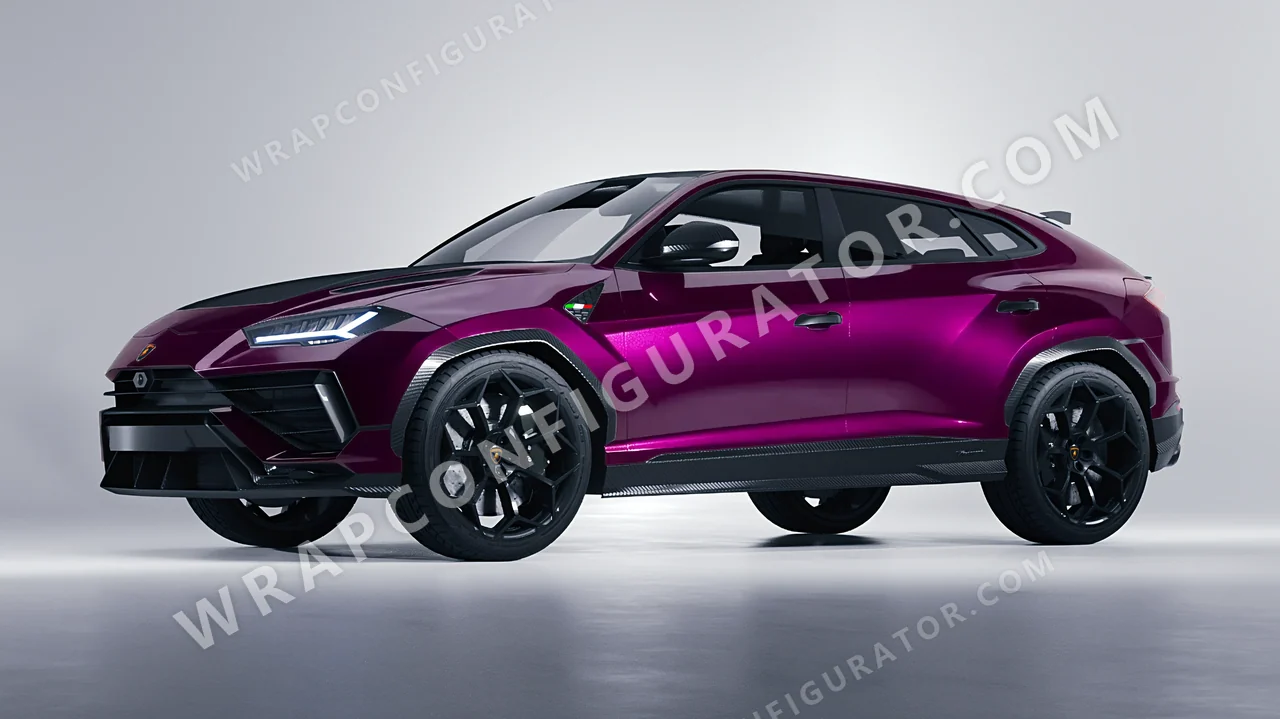 Purple Lamborghini Urus Performante 2024 wrapped in Colourshield PPF by HyperPro Mulberry Purple HGM80-P