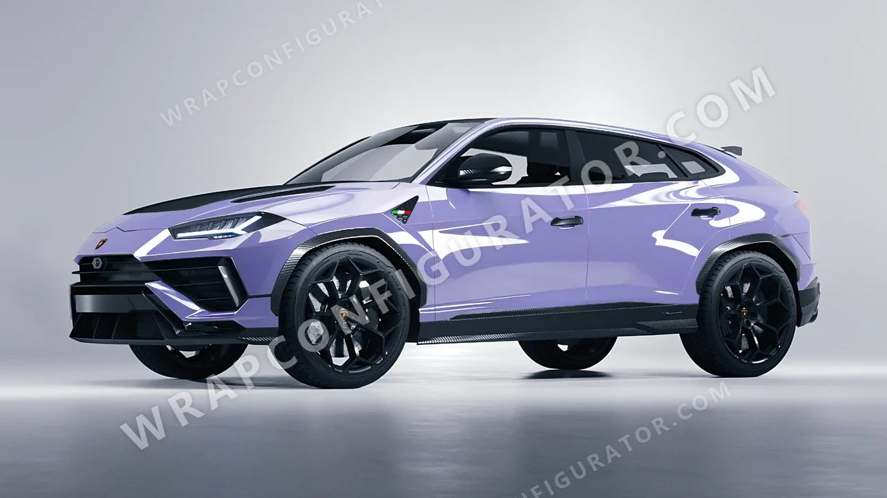 Purple Lamborghini Urus Performante 2024 wrapped in Inozetek Dynamic PPF Grey Violet DPPF938