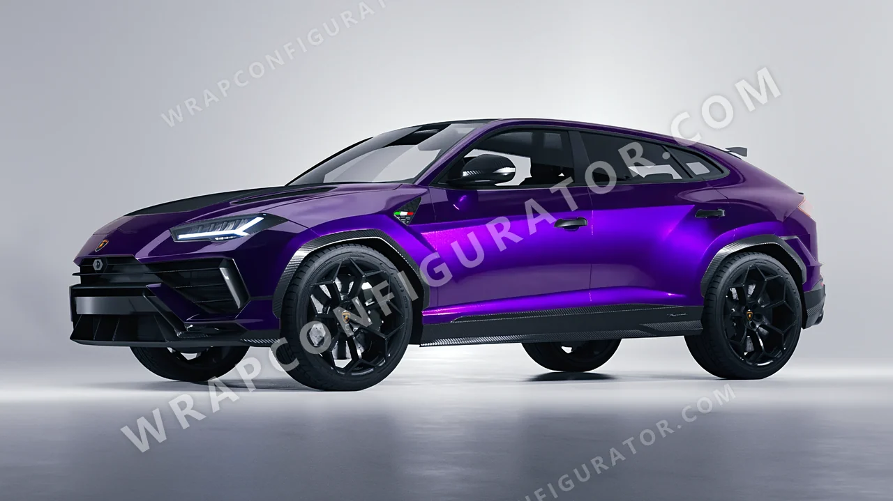 Purple Lamborghini Urus Performante 2024 wrapped in Inozetek Dynamic PPF Midnight Purple DPPF901