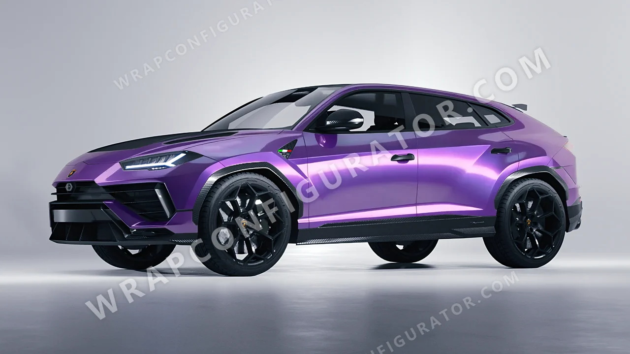 Purple Lamborghini Urus Performante 2024 wrapped in KPMF Violet Haze K75473