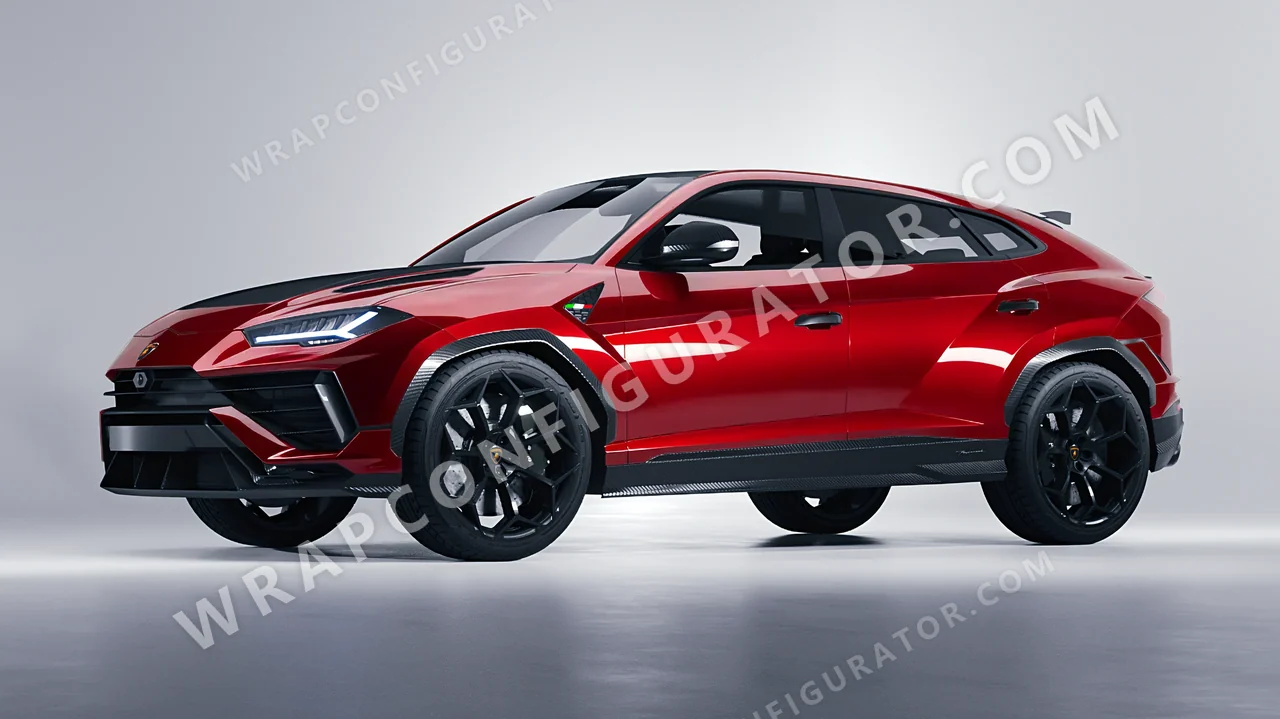 Red Lamborghini Urus Performante 2024 wrapped in 3M Gloss Red Metallic G203