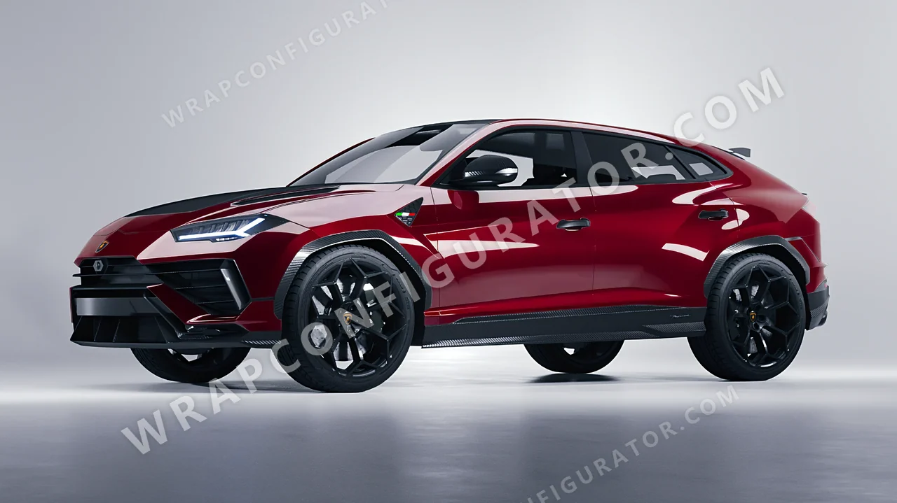 Red Lamborghini Urus Performante 2024 wrapped in 3M Ruby Rosso HG73