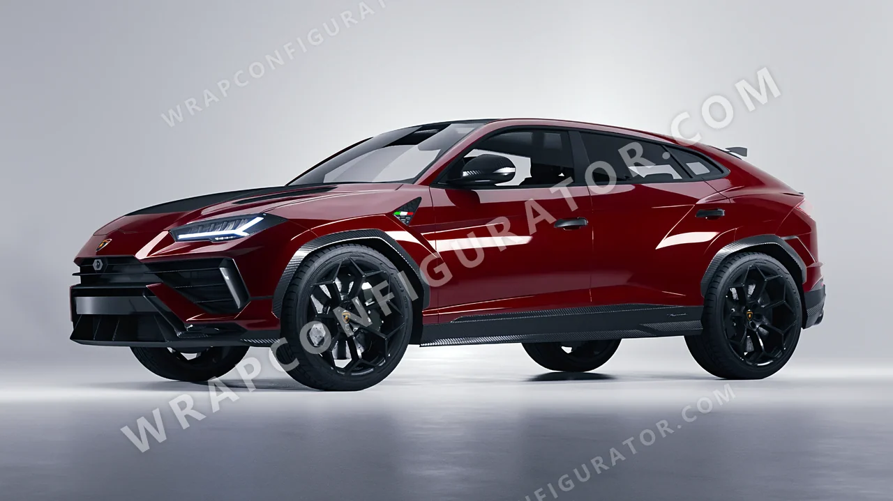 Red Lamborghini Urus Performante 2024 wrapped in Avery Dennison Burgundy SW900-475-O