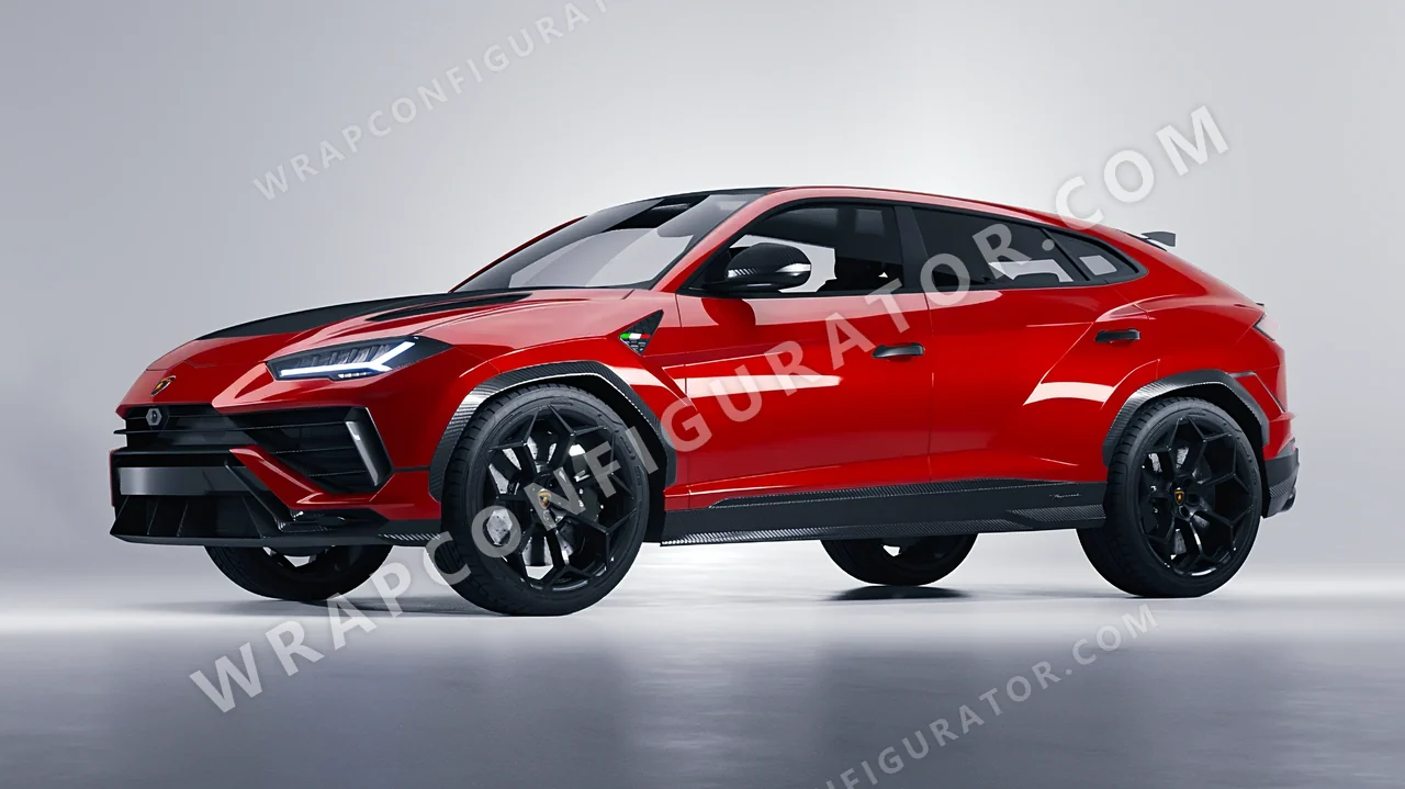 Red Lamborghini Urus Performante 2024 wrapped in Avery Dennison Cardinal Red SW900-433-O