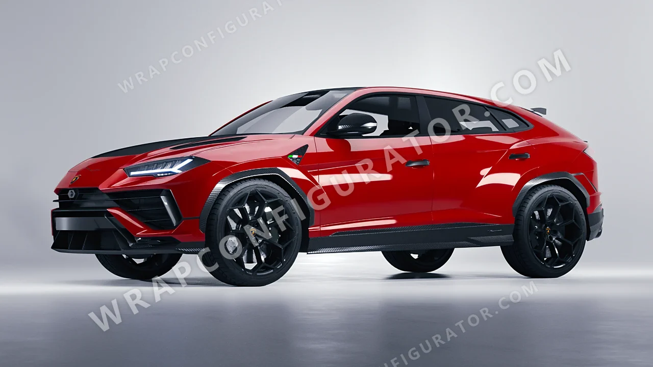 Red Lamborghini Urus Performante 2024 wrapped in Avery Dennison Carmine Red SW900-436-O