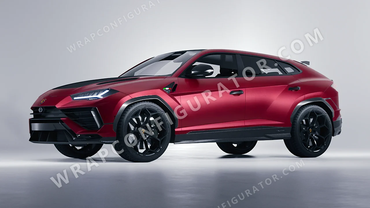 Red Lamborghini Urus Performante 2024 wrapped in Avery Dennison Cherry SW900-444-M