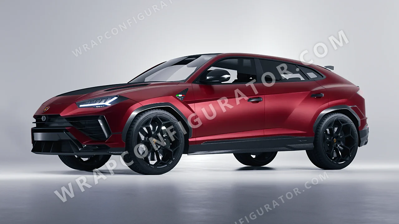 Red Lamborghini Urus Performante 2024 wrapped in Avery Dennison Garnet Red SW900-472-M