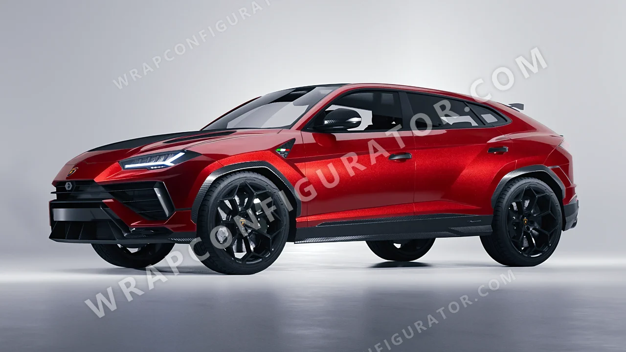 Red Lamborghini Urus Performante 2024 wrapped in Avery Dennison Pure Red SW900-401-M