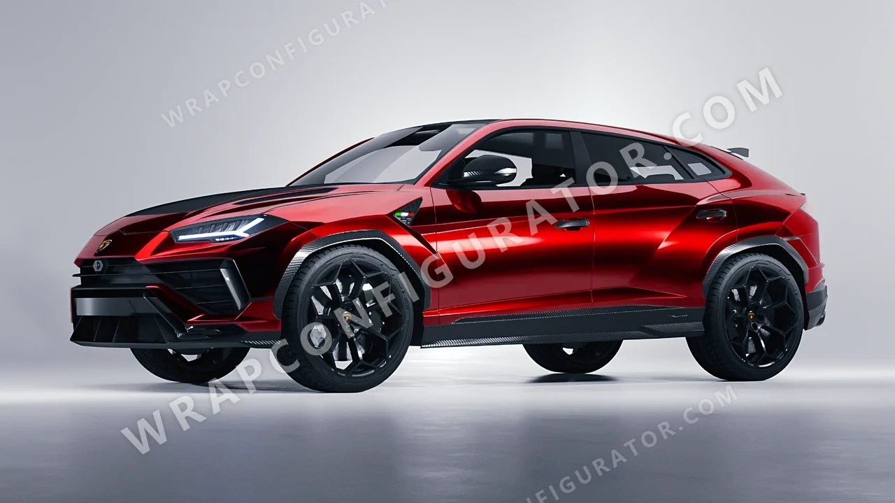 Red Lamborghini Urus Performante 2024 wrapped in Avery Dennison Red SF100-474-S