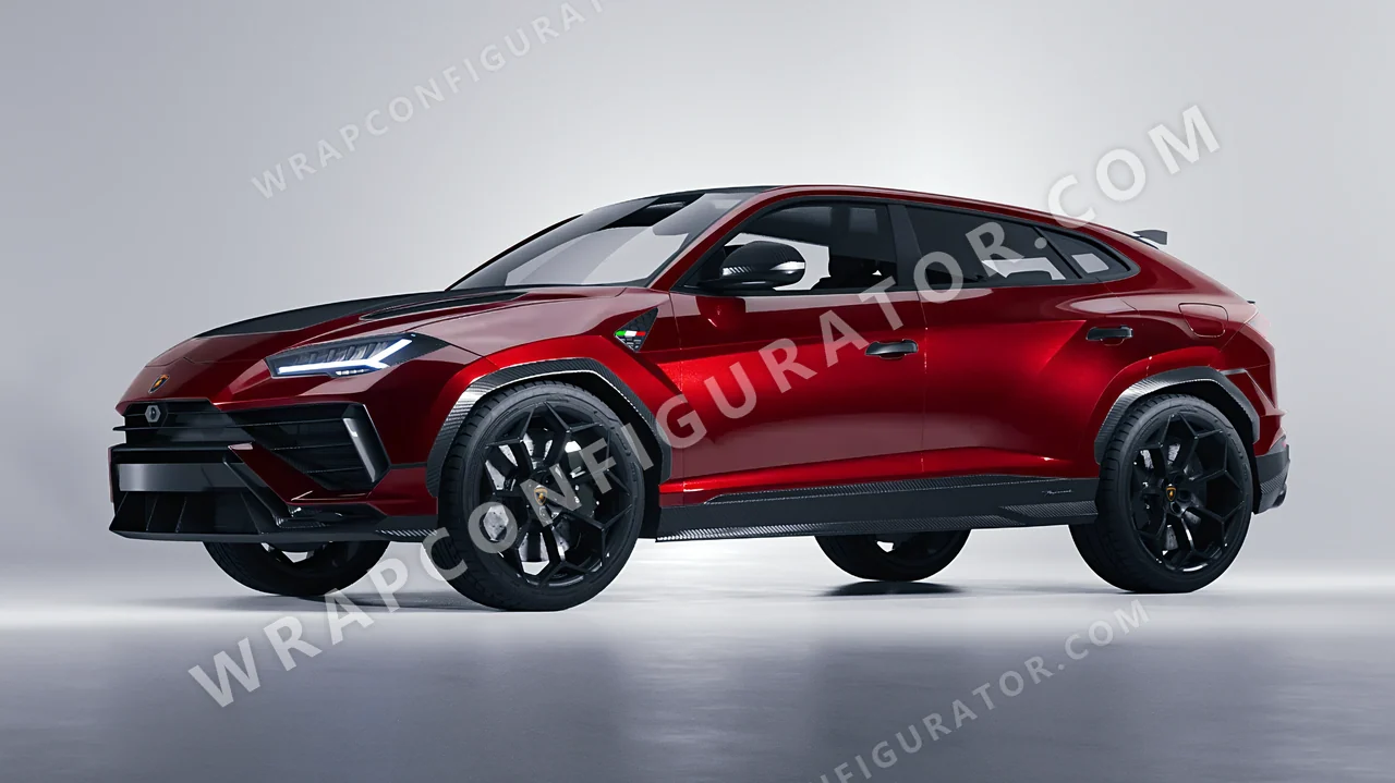 Red Lamborghini Urus Performante 2024 wrapped in Colourshield PPF by HyperPro Cherries Red GAF06-P