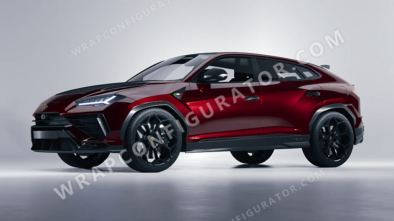 Red Lamborghini Urus Performante 2024 wrapped in Colourshield PPF by HyperPro Dark Red GAF13-P