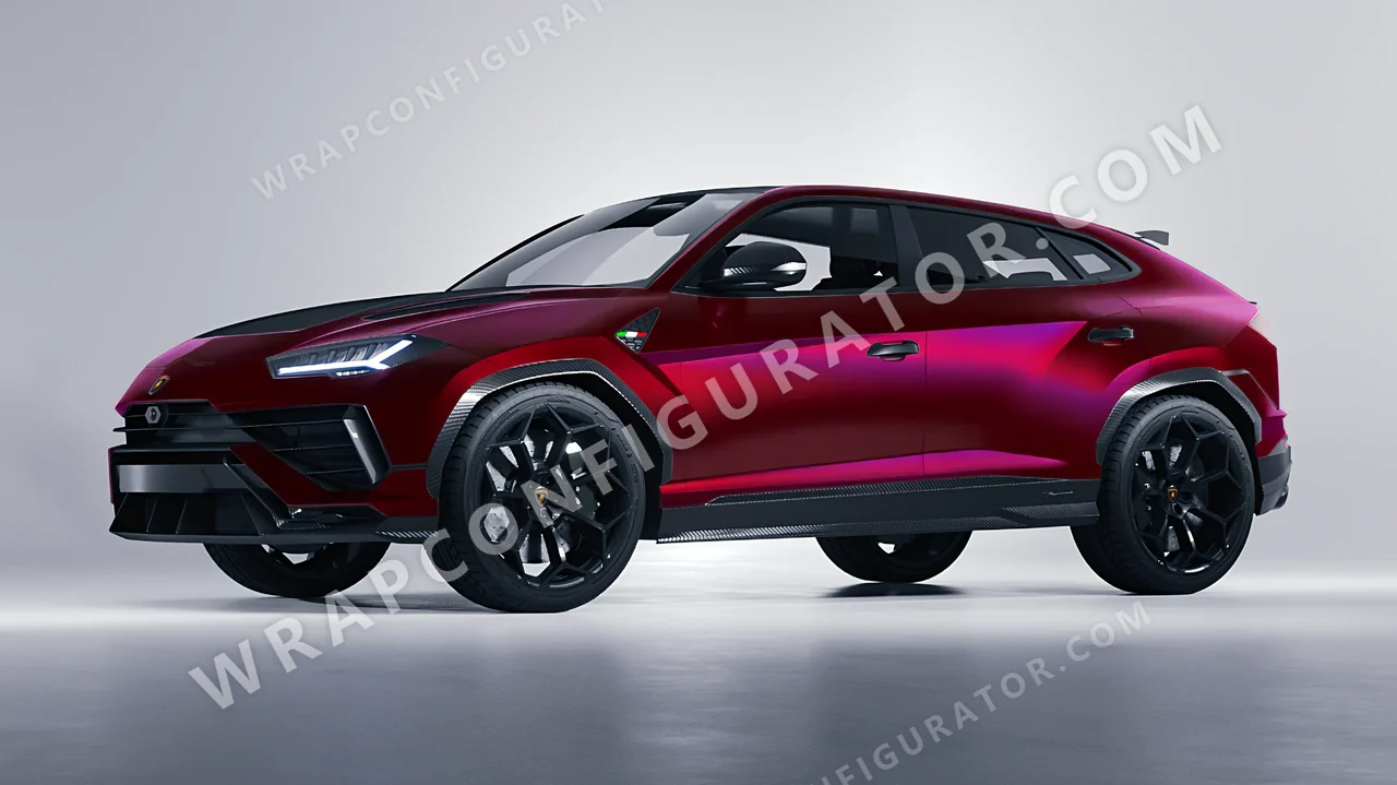 Red Lamborghini Urus Performante 2024 wrapped in Colourshield PPF by HyperPro Ghost Dark Red MSF25-P
