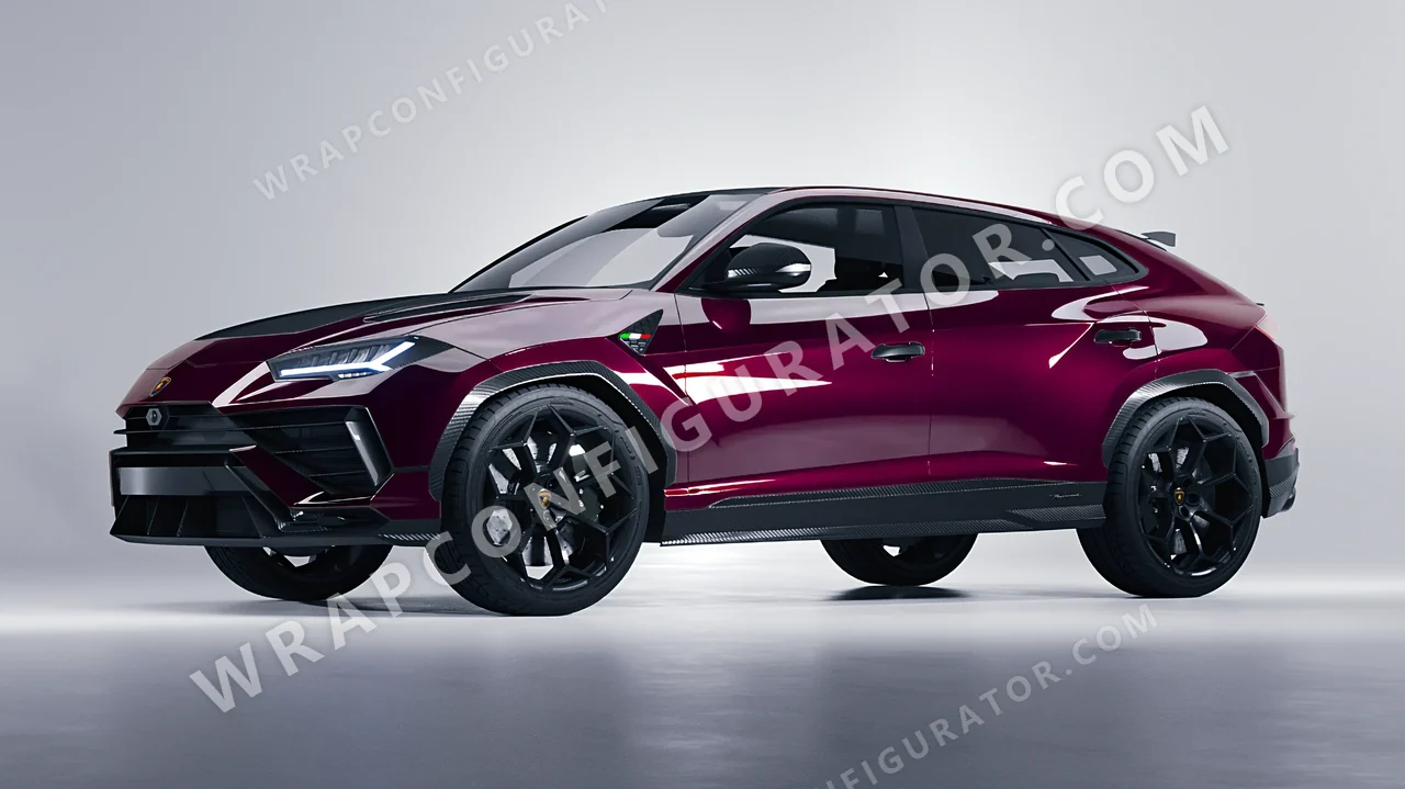 Red Lamborghini Urus Performante 2024 wrapped in Colourshield PPF by HyperPro Ruby Star HGF61-P