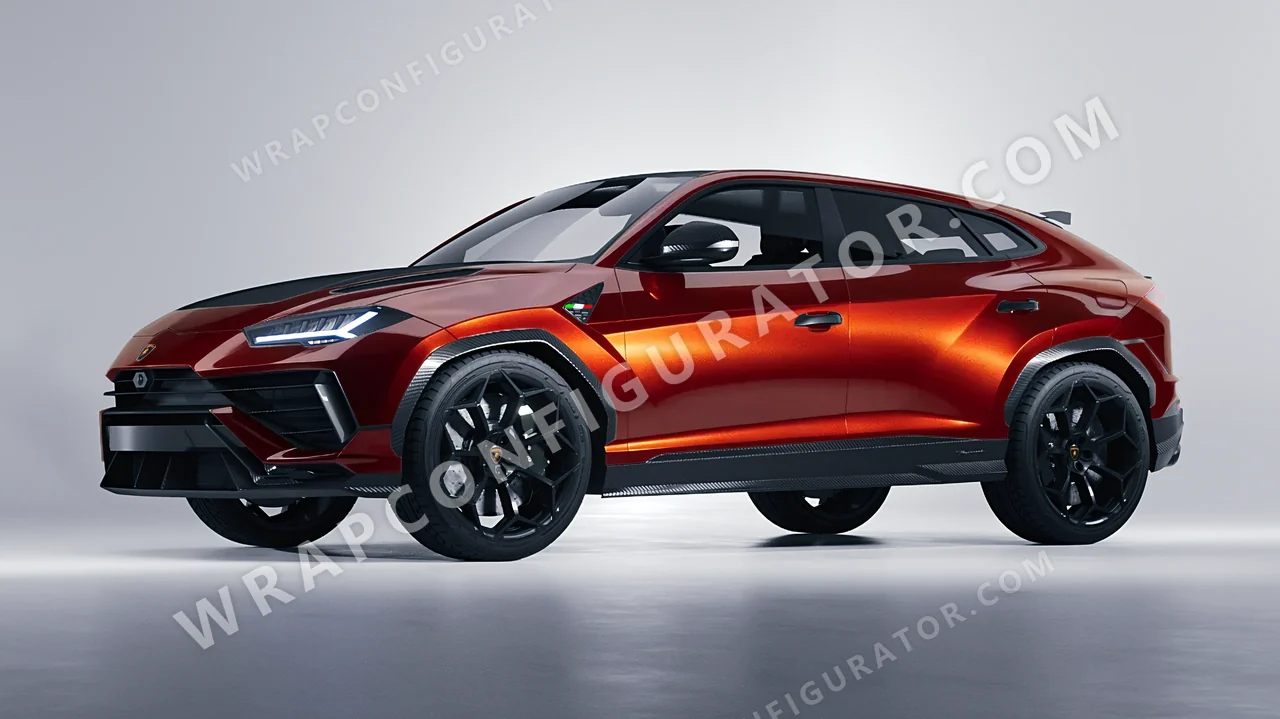 Red Lamborghini Urus Performante 2024 wrapped in Inozetek Dynamic PPF Dragons Blood Red DPPF711