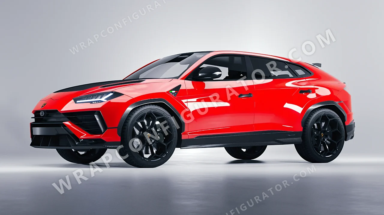 Red Lamborghini Urus Performante 2024 wrapped in Inozetek Dynamic PPF Italia Red DPPF917