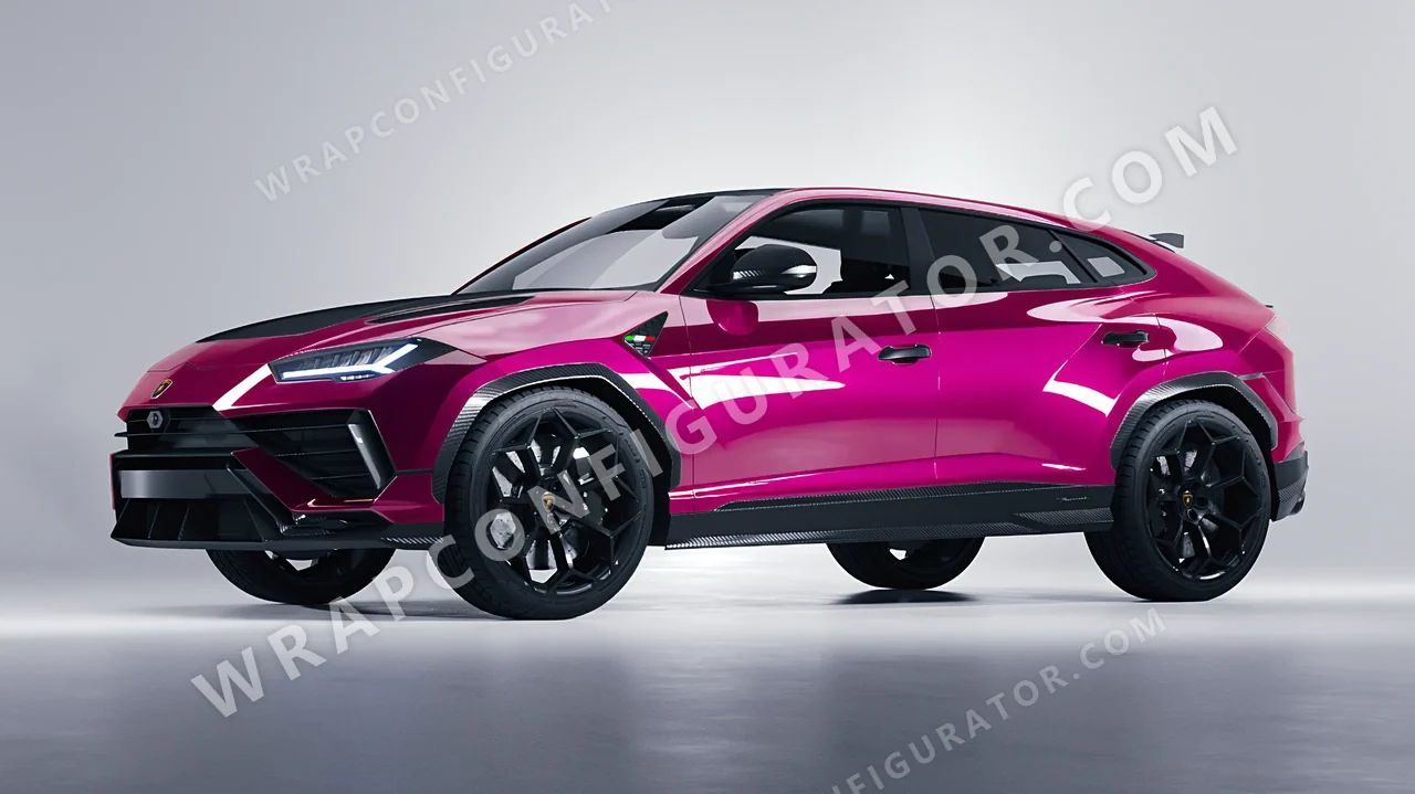 Red Lamborghini Urus Performante 2024 wrapped in Inozetek Dynamic PPF Ruby Star DPPF916