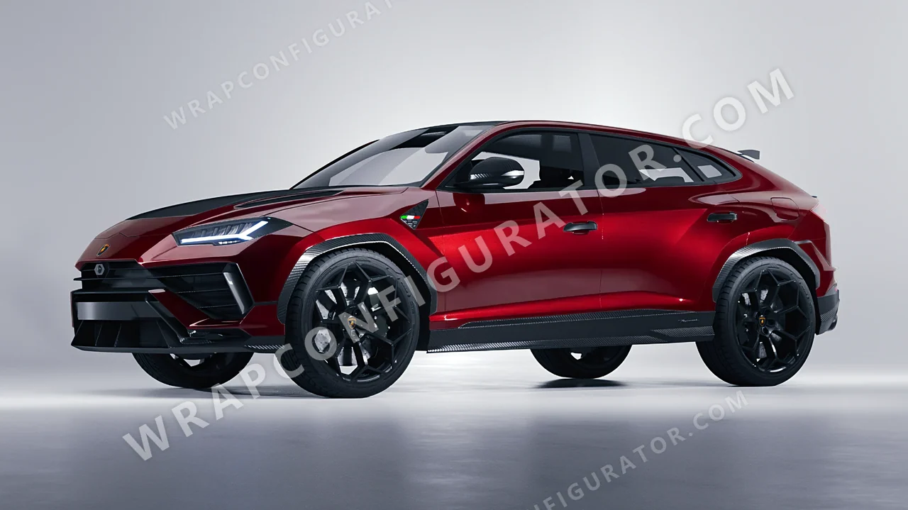 Red Lamborghini Urus Performante 2024 wrapped in Inozetek Dynamic PPF Soul Red DPPF944