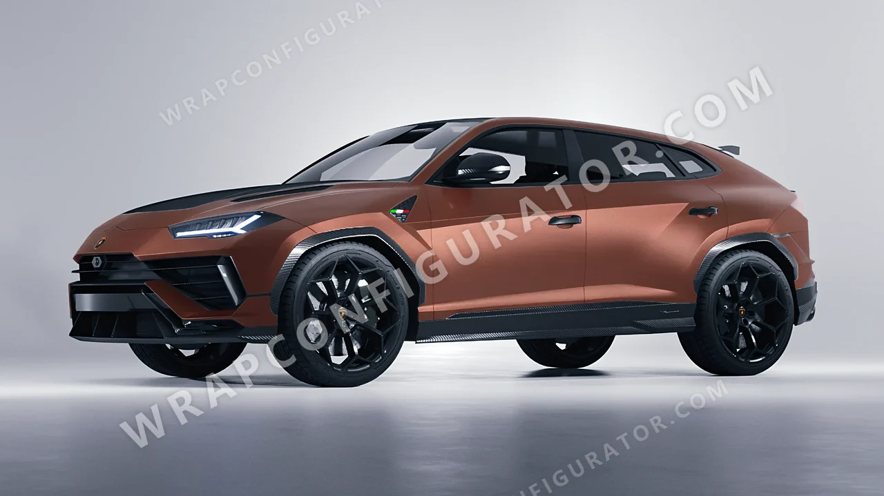 Red Lamborghini Urus Performante 2024 wrapped in KPMF Matt Russet Red K75545