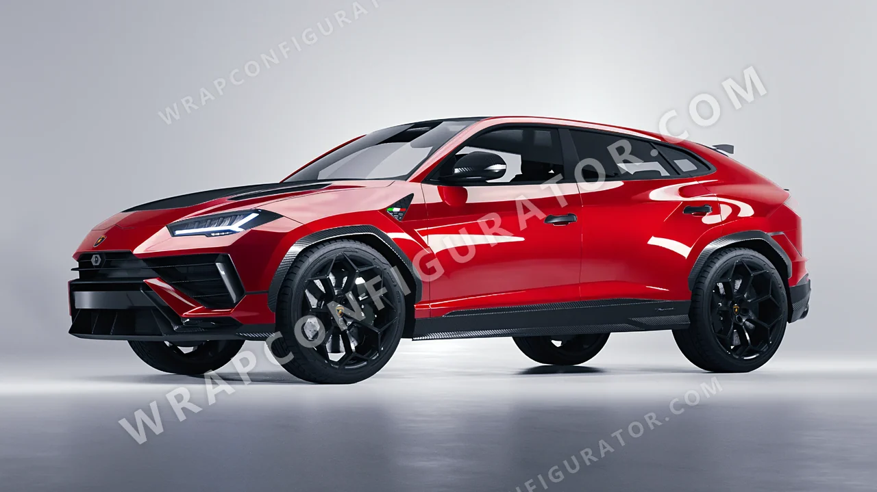 Red Lamborghini Urus Performante 2024 wrapped in ORACAL Chili Red 970RA-371G