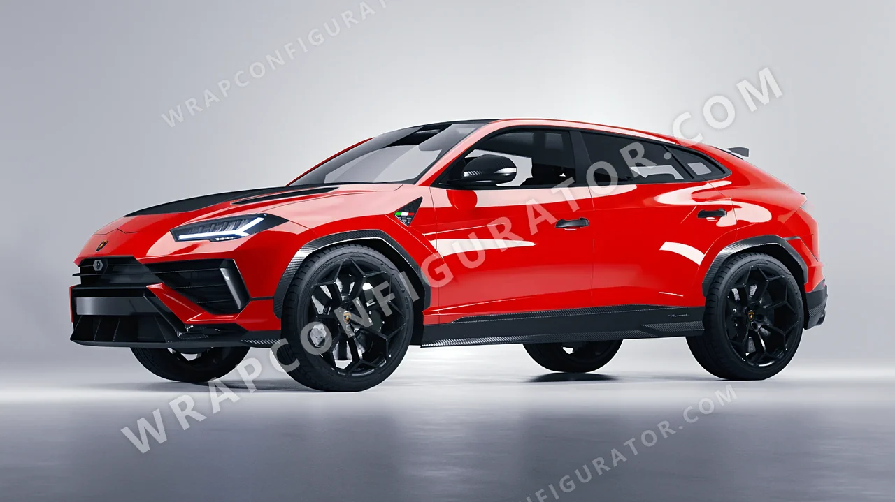 Red Lamborghini Urus Performante 2024 wrapped in ORACAL Light Red 970RA-032G