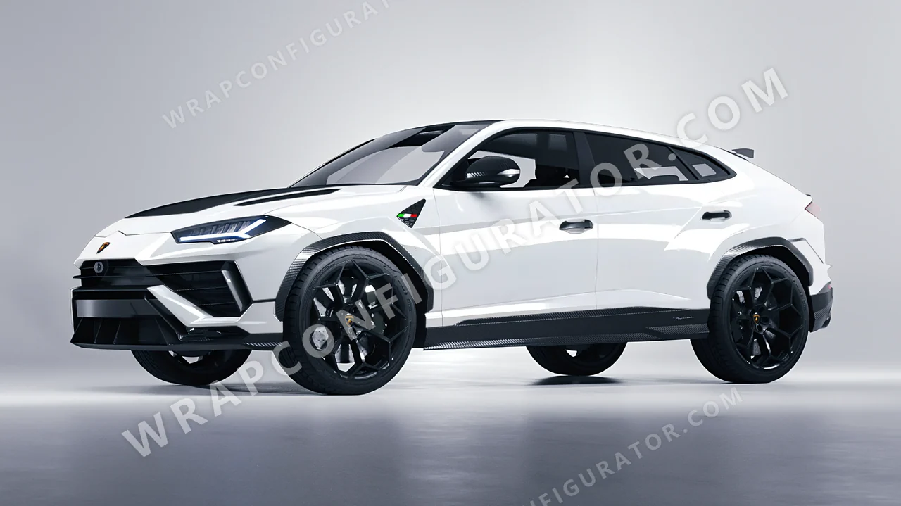 White Lamborghini Urus Performante 2024 wrapped in 3M Gloss White Aluminum G120