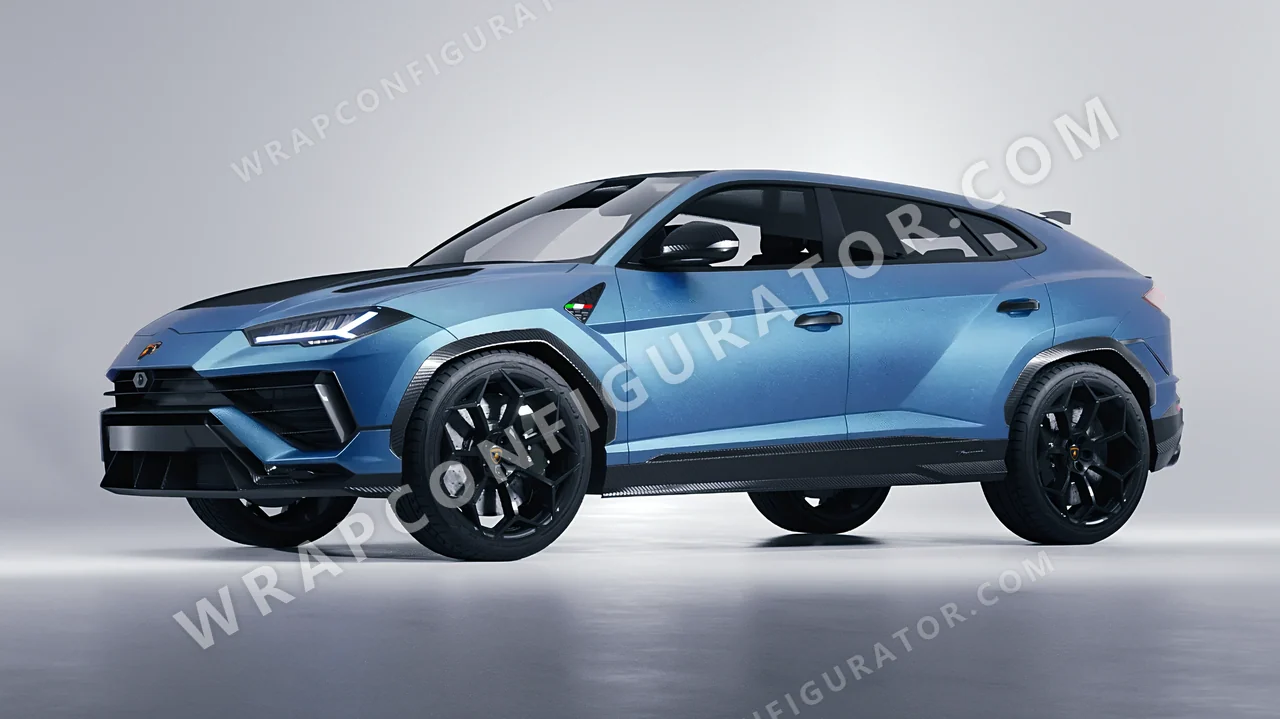 White Lamborghini Urus Performante 2024 wrapped in Avery Dennison Frosty Blue SW900-643-M