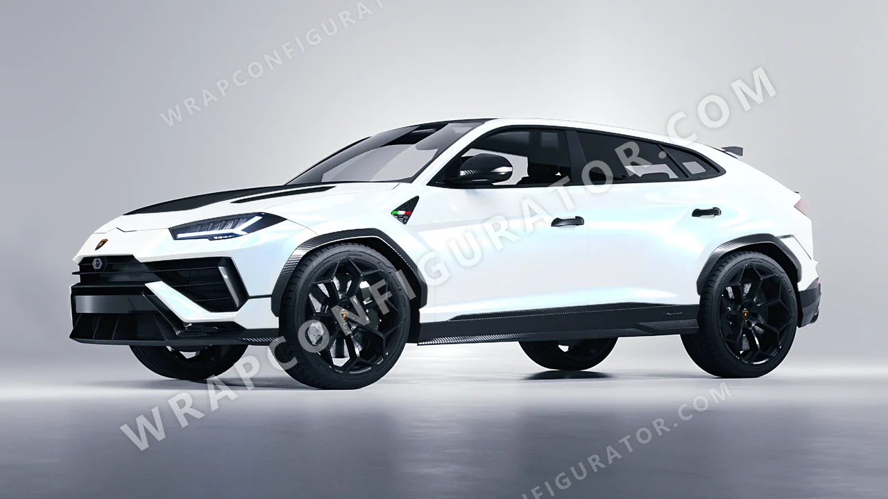 White Lamborghini Urus Performante 2024 wrapped in Colourshield PPF by HyperPro White/Blue SF007G-P