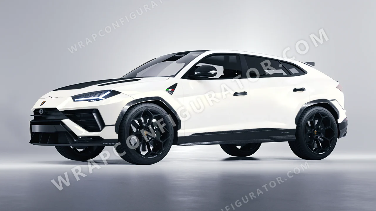 White Lamborghini Urus Performante 2024 wrapped in KPMF Matt Gold White Starlight K75572