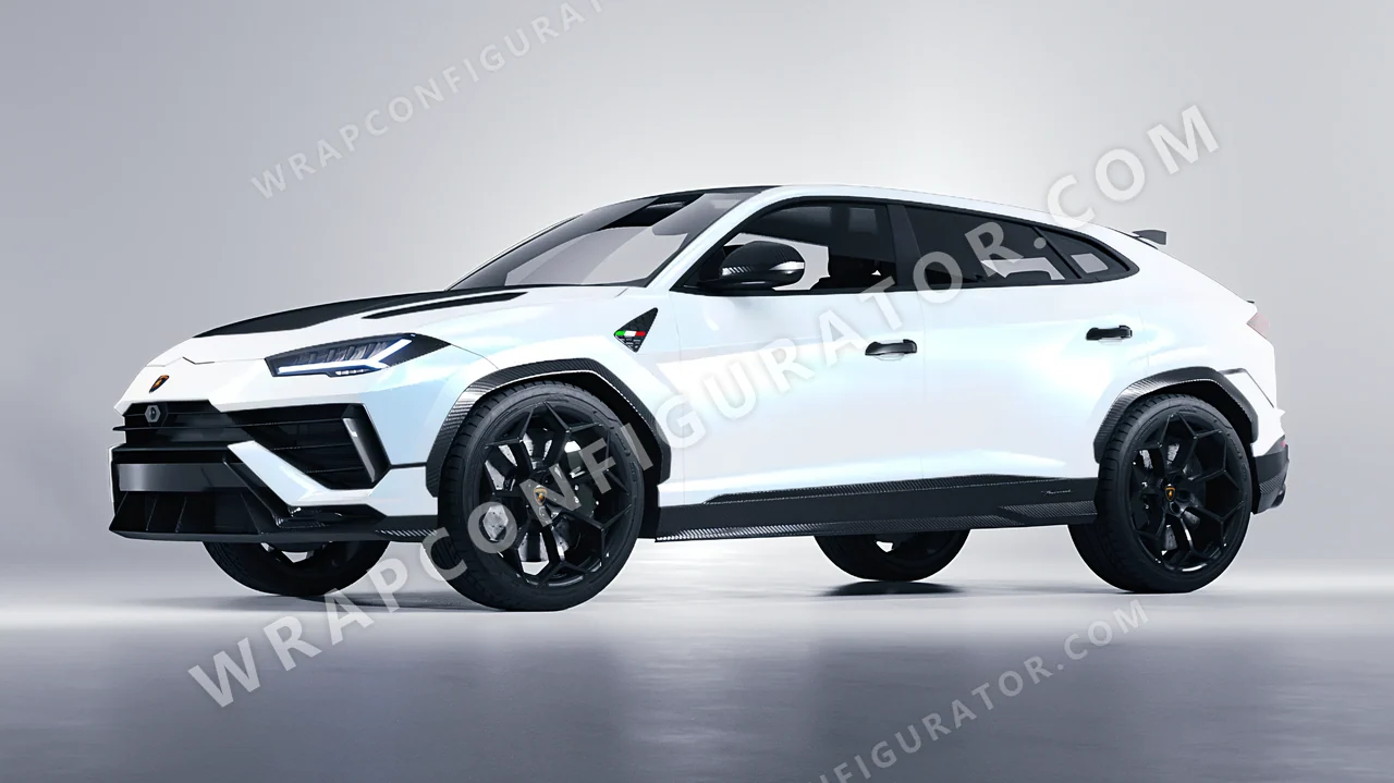 White Lamborghini Urus Performante 2024 wrapped in KPMF Matt Pacific Blue White Starlight K75576