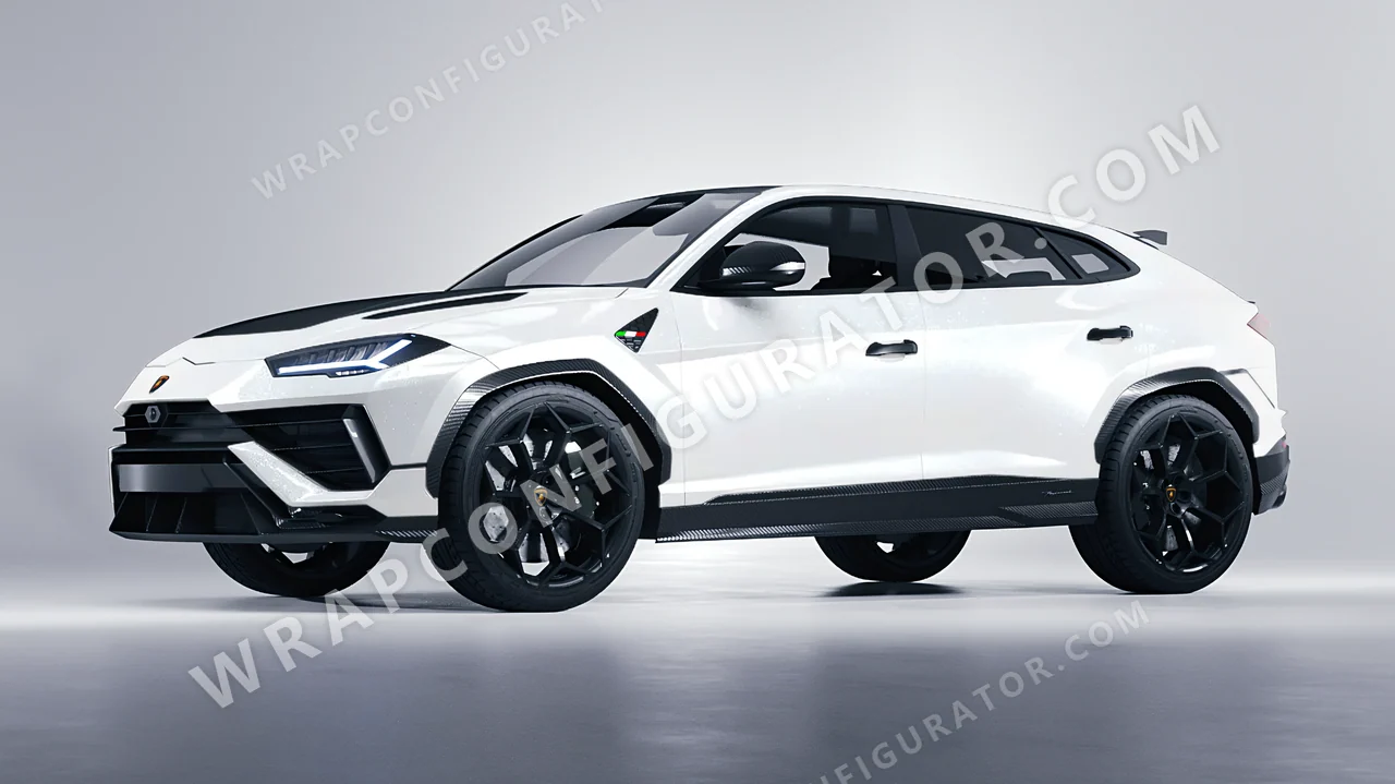 White Lamborghini Urus Performante 2024 wrapped in ORACAL Crystal White 970RA-945G