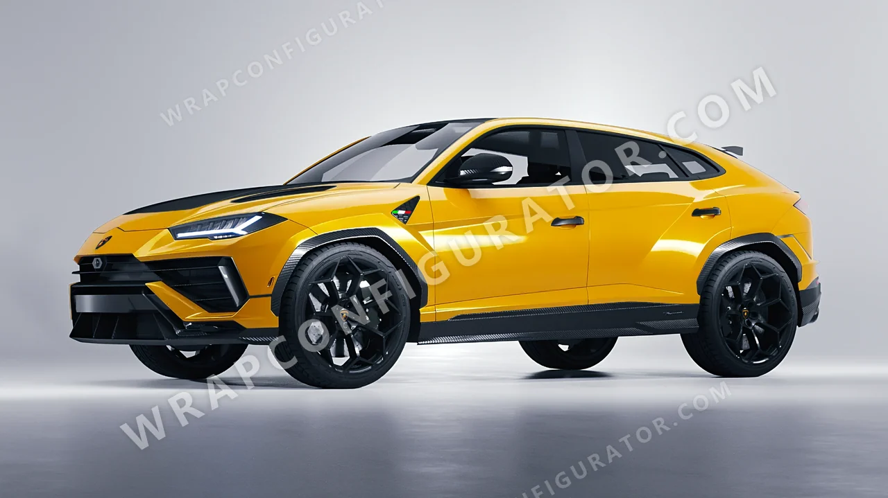 Yellow Lamborghini Urus Performante 2024 wrapped in Avery Dennison Dark Yellow SW900-249-O