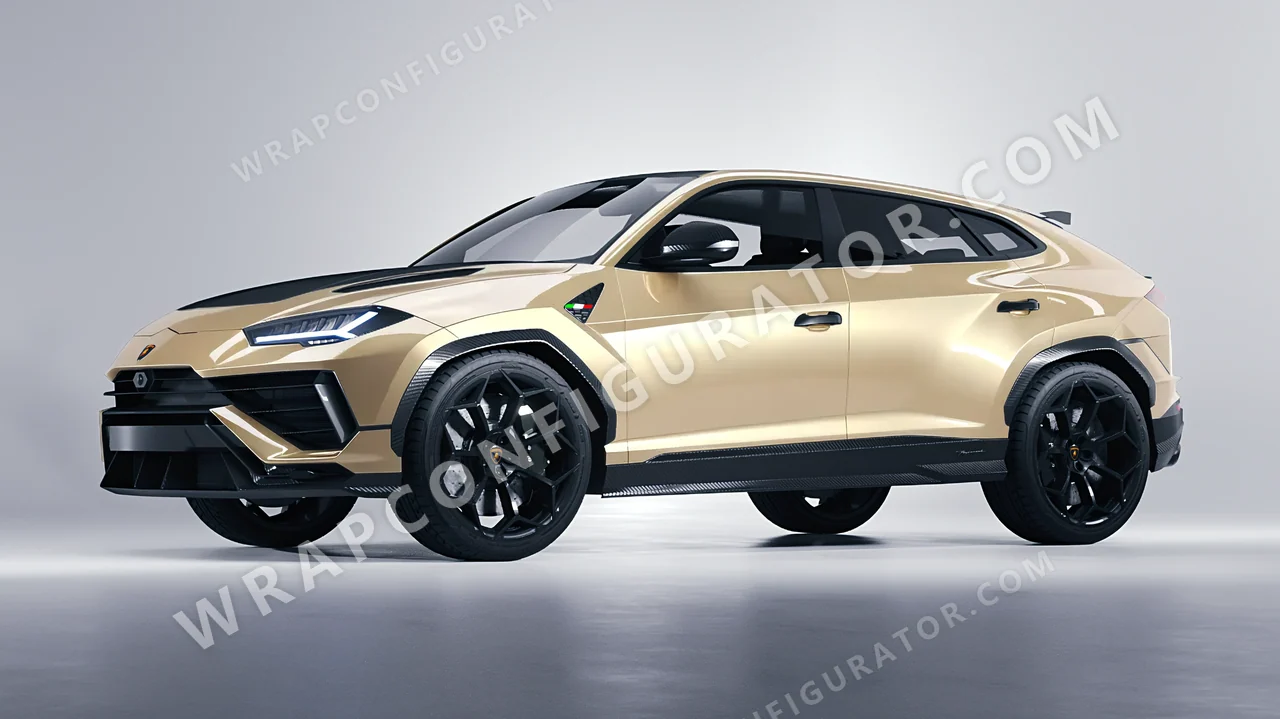 Yellow Lamborghini Urus Performante 2024 wrapped in Colourshield PPF by HyperPro Champagne Gold HGM52-P