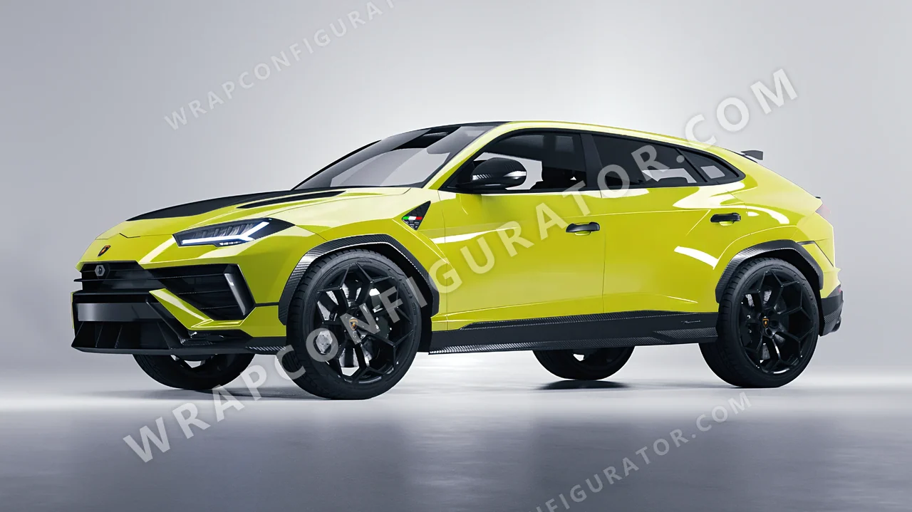 Yellow Lamborghini Urus Performante 2024 wrapped in Colourshield PPF by HyperPro Fluorescein Yellow HGF67-P