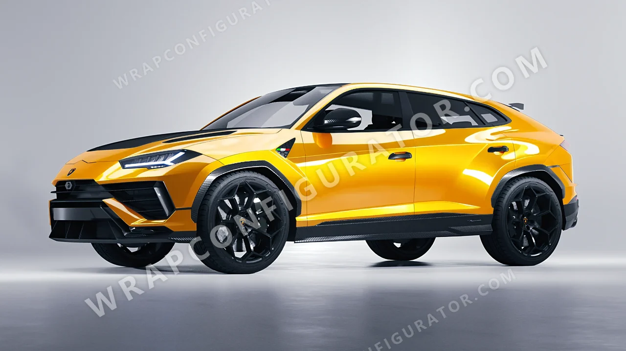 Yellow Lamborghini Urus Performante 2024 wrapped in Colourshield PPF by HyperPro Honey Yellow HGF95-P