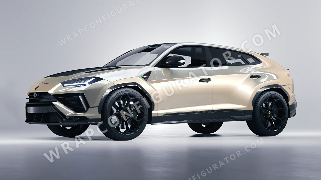 Yellow Lamborghini Urus Performante 2024 wrapped in Inozetek Dynamic PPF Silica Brass DPPF906